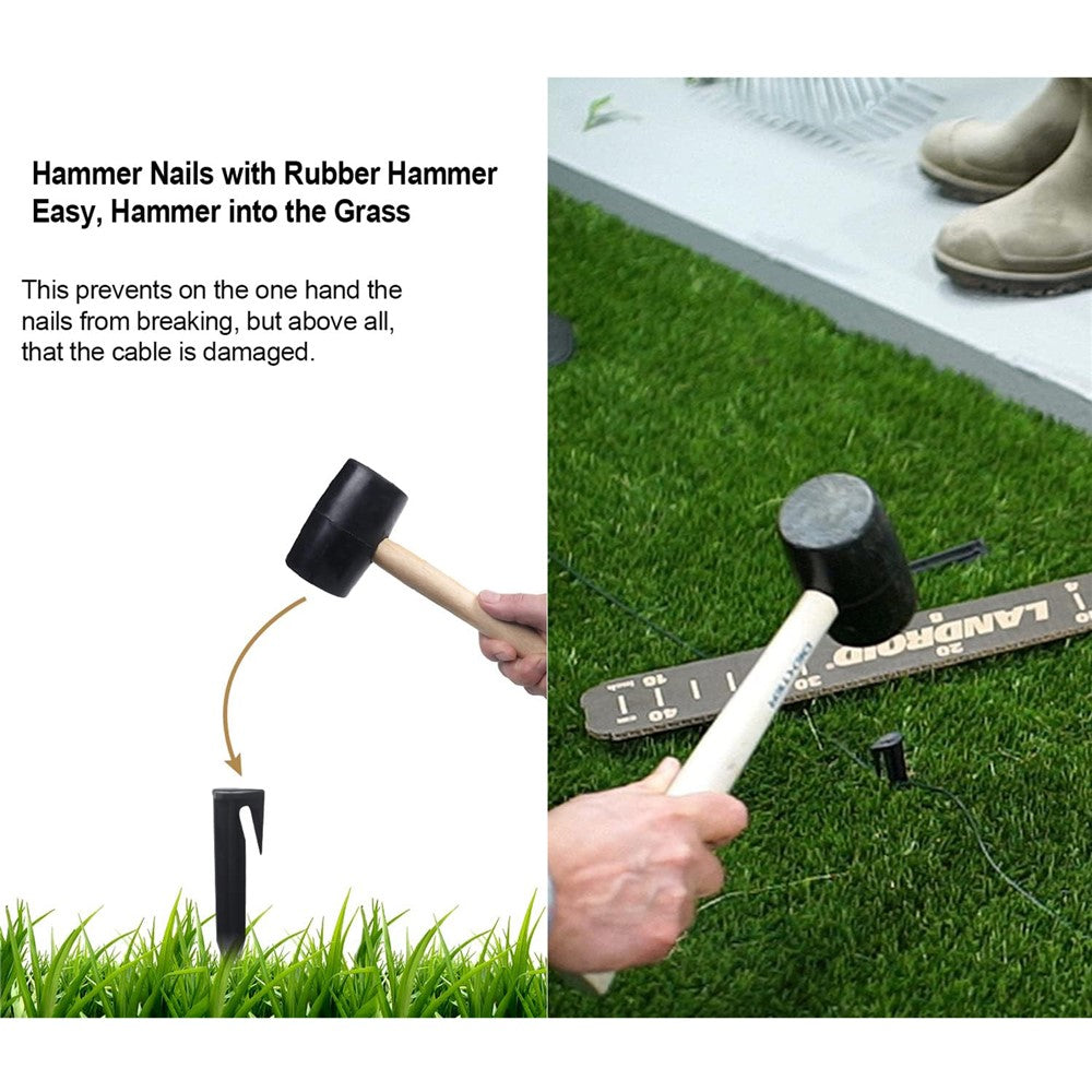 100Pcs 8.5cm Lawn Mower Ground Staples Edging Stakes Plastic Yard Garden Boundary Wire Anchor Pegs