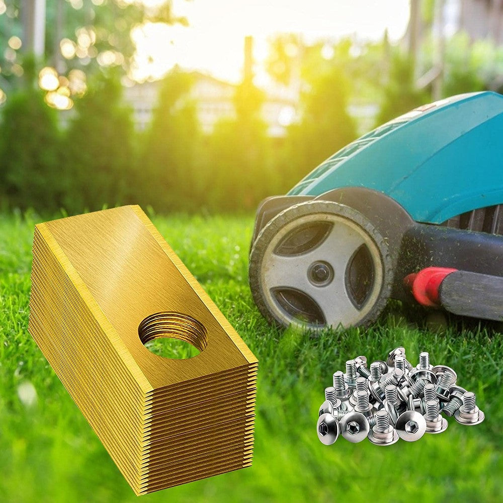 30Pcs for Honda Miimo Robotic Lawn Mower Stainless Steel Replacement Blades, 39.2x17.5mm