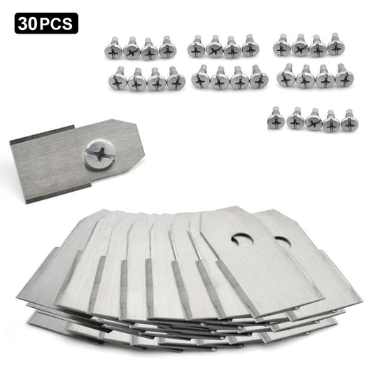 30Pcs for Husqvarna Lawn Mower Stainless Steel Replacement Cutting Blades, 35x18mm