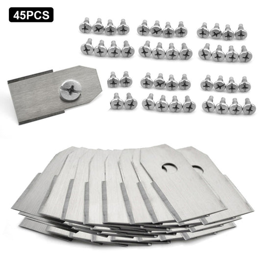 45Pcs for Husqvarna Lawn Mower Stainless Steel Replacement Cutting Blades, 35x18mm
