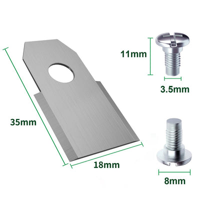 45Pcs for Husqvarna Lawn Mower Stainless Steel Replacement Cutting Blades, 35x18mm