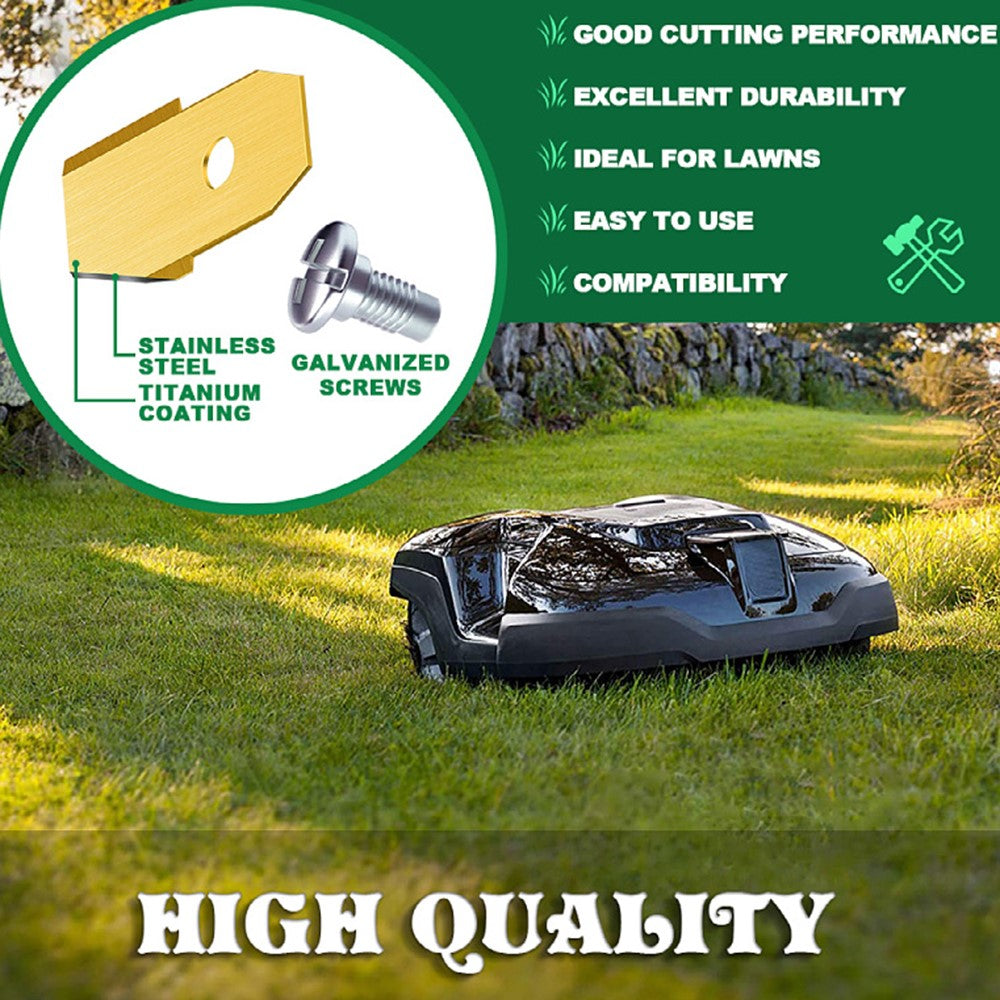 45Pcs for Husqvarna Lawn Mower Stainless Steel Replacement Cutting Blades, 35x18mm