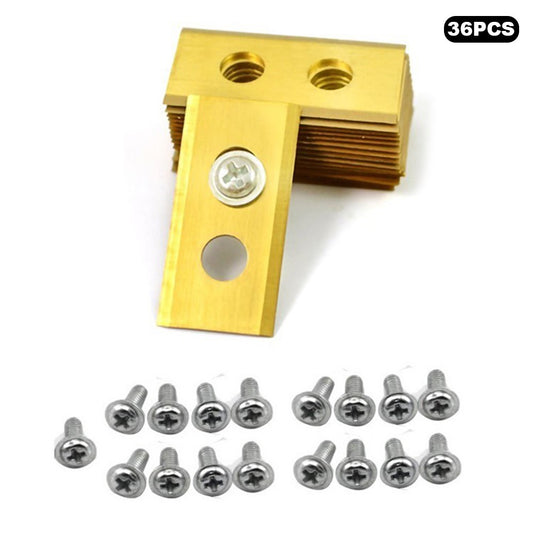 36Pcs for Worx Landroid Robotic Lawn Mower Stainless Steel Replacement Blades, 36x18x0.9mm