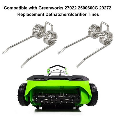 36PCS Replacement Dethatcher Tines for Greenworks 29272 27022 2500600G Steel Scarifier Parts