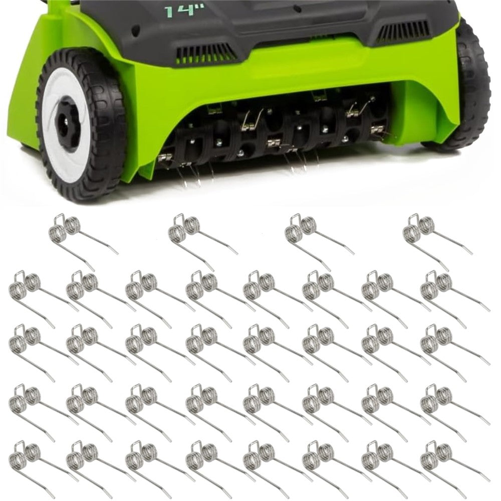 36PCS Replacement Dethatcher Tines for Greenworks 29272 27022 2500600G Steel Scarifier Parts