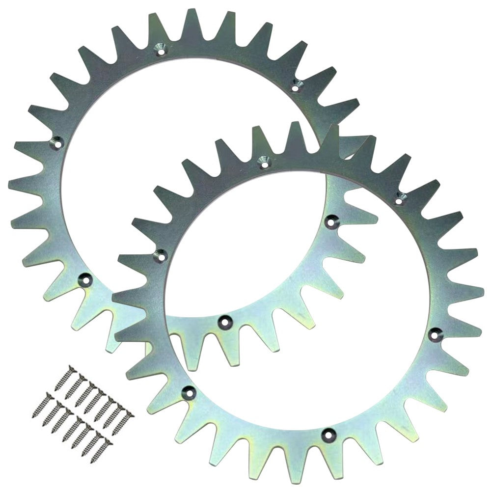 TLYA-01 2Pcs Spikes for Yardforce SA / SC / SE / MR Series Lawn Mower with 14 Self-Tapping Screws
