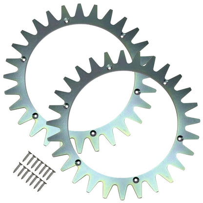 TLYA-01 2Pcs Spikes for Yardforce SA / SC / SE / MR Series Lawn Mower with 14 Self-Tapping Screws