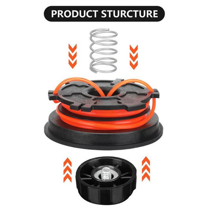 Spool + Spool Cap + Spring for MTD / Troy-Bilt / Bolens Grass Trimmer Part, 753-1156 / 791-153066B / 791-610317B