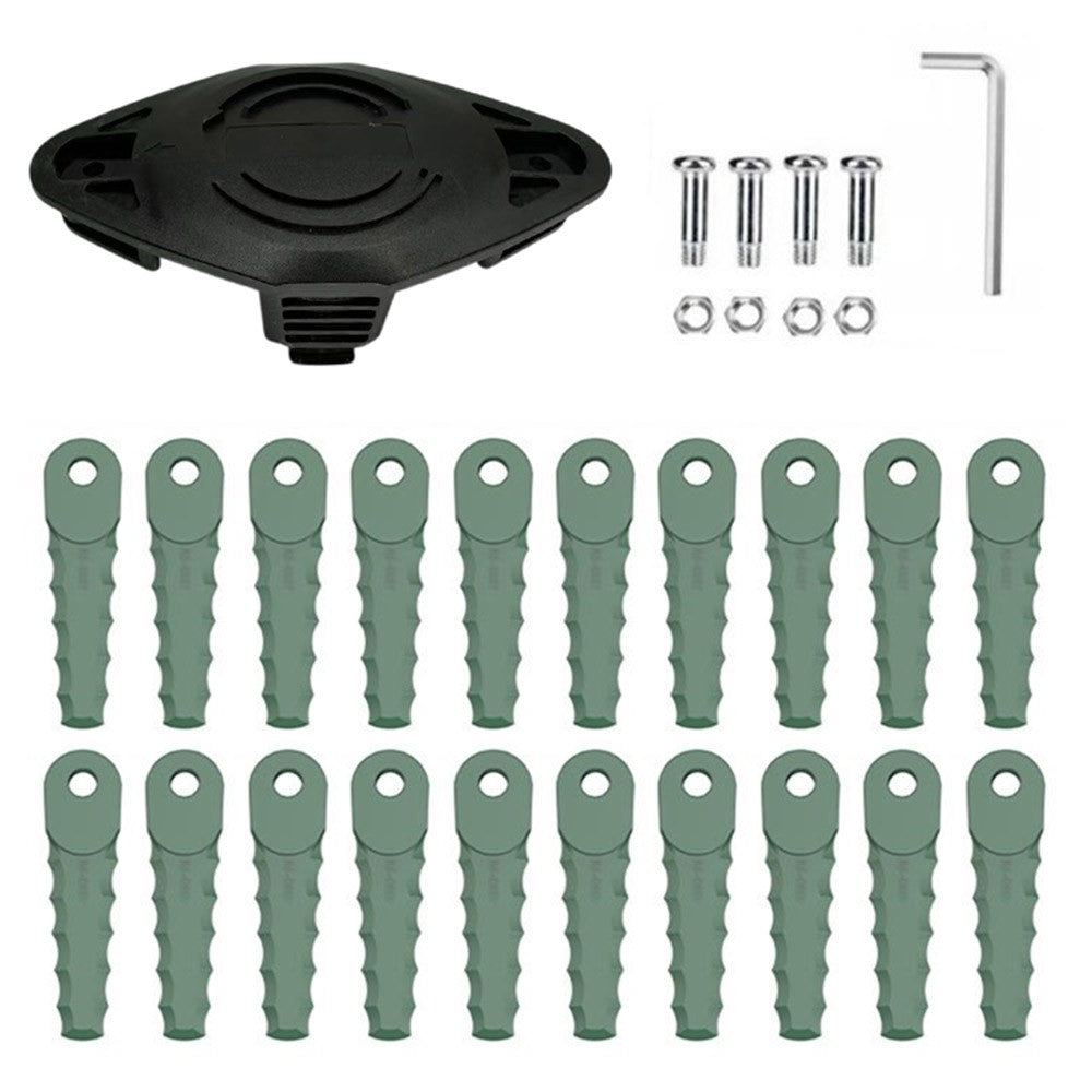 EVBO-01 Trimmer Head + 20 RS-0001 Blades for Bosch Universal Grasscut 18  /  18-26  /  18-260 Lawn Mower