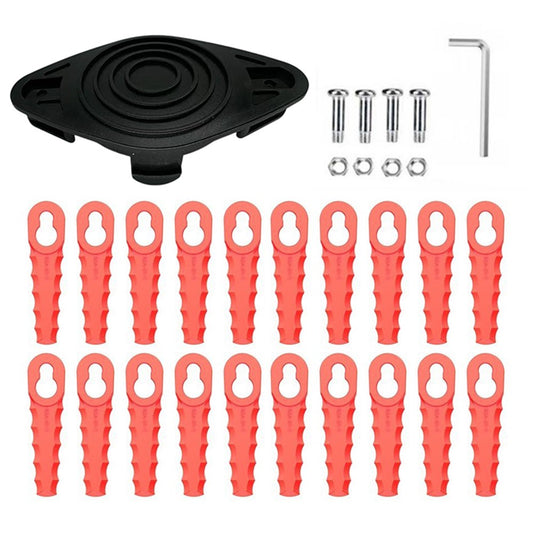 EVE-01 Trimmer Head + 20 RS-0001 Blades for Einhell RTV 550 / 1 / 550 / 400 Lawn Mower Replacement Part