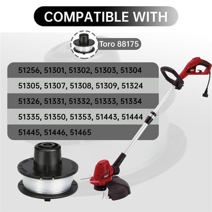 For Toro 51256 / 51301 Lawn Mower 4Pcs 88175 Spool Replacement Trimmer Line