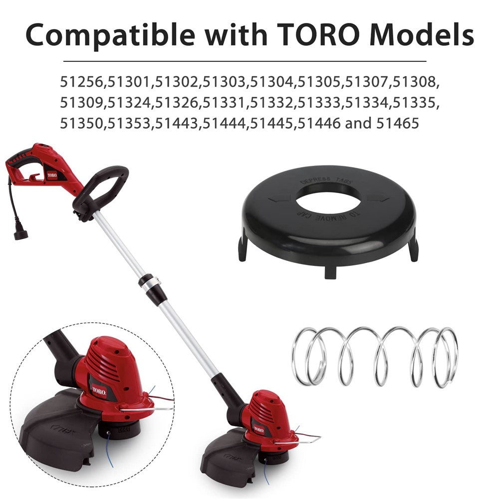 For Toro 51256 / 51301	Lawn Mower Replacement Parts Set 4Pcs 73-8200 Mower Cover + 4Pcs 73-8220 Spring