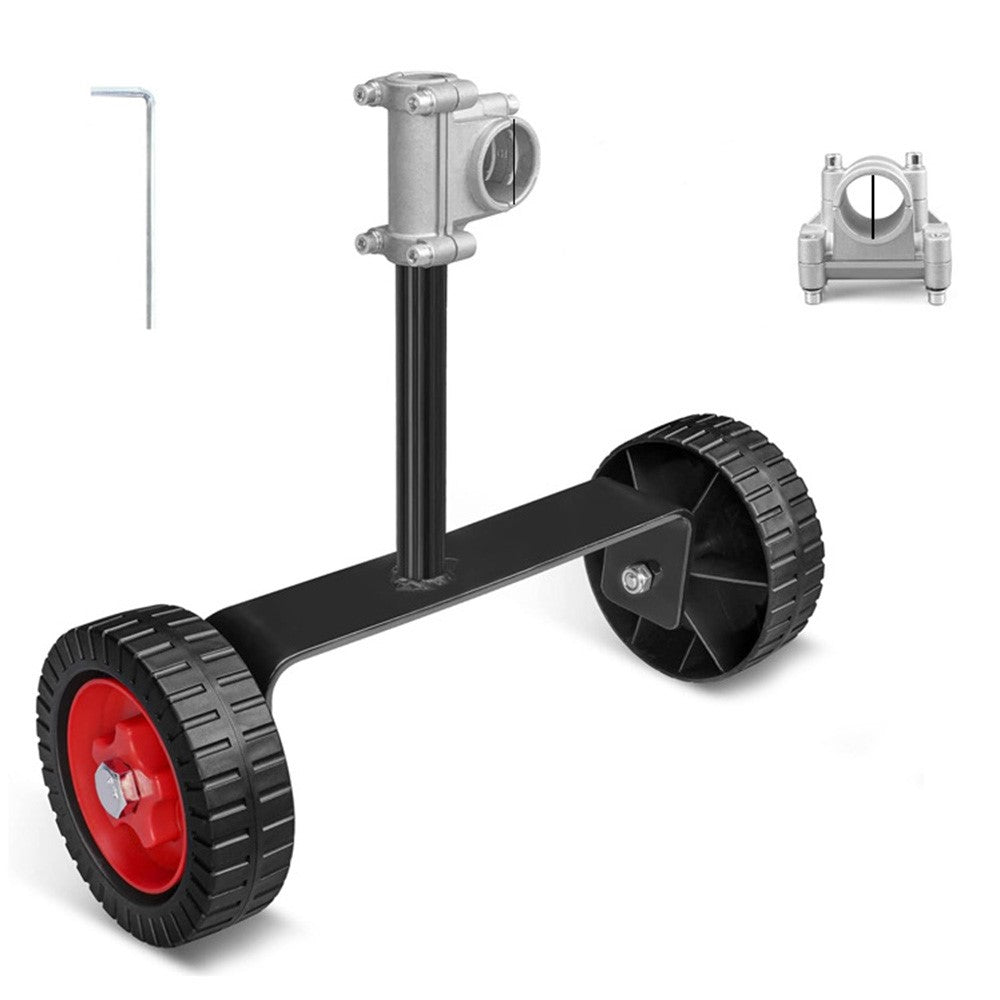 Portable Support Wheel Kit for 26mm Handle Lawn Mower with Support Frame + Mounting Base