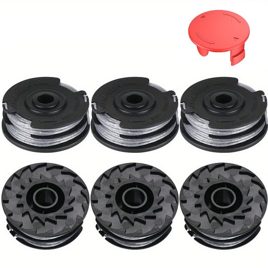 1 Set For Bosch 6PCS Lawn Mower Trimmer Spools 9 + 1 Protection Cap 1600A00X61, 1600A00DU0, F016L724381