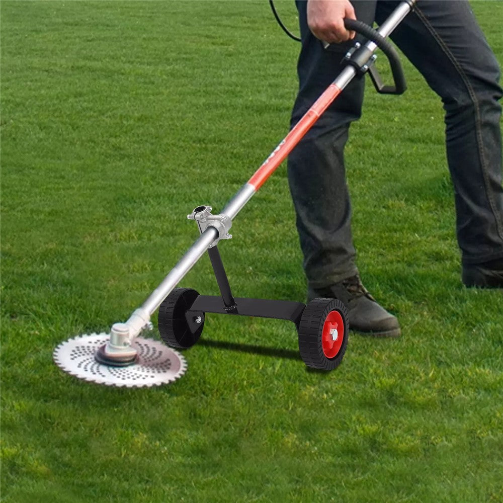 String Trimmer Support Wheels Weed Trimmer Auxiliary Portable Mower Attachment for Grass Cutter