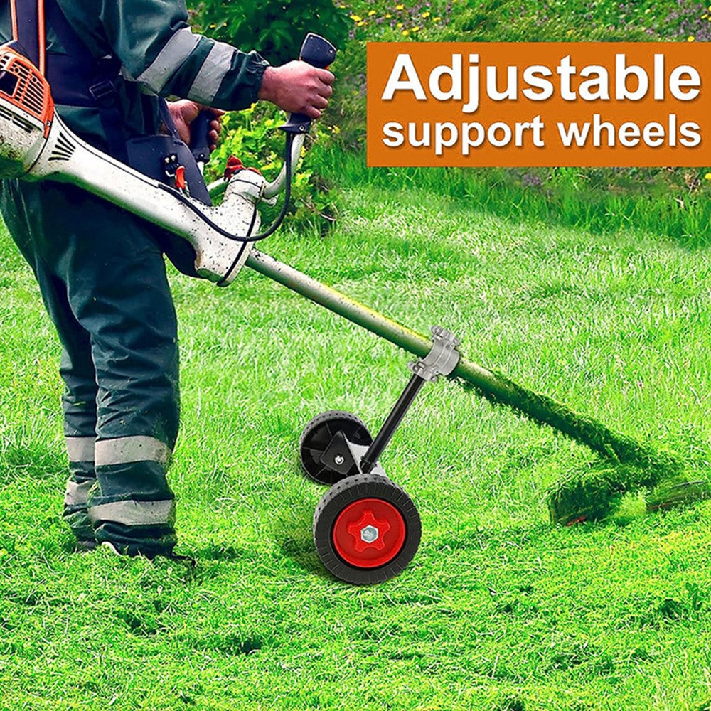 String Trimmer Support Wheels Weed Trimmer Auxiliary Portable Mower Attachment for Grass Cutter