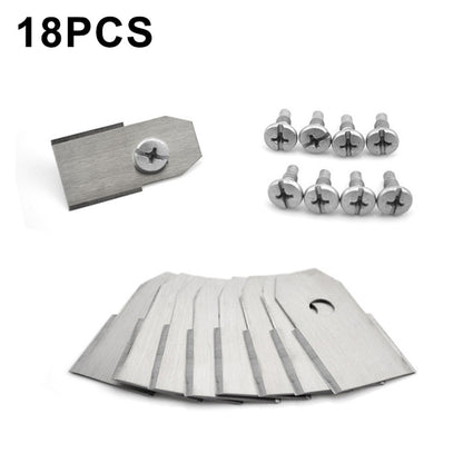 18Pcs for Husqvarna Lawn Mower Stainless Steel Replacement Cutting Blades, 35 x 18mm