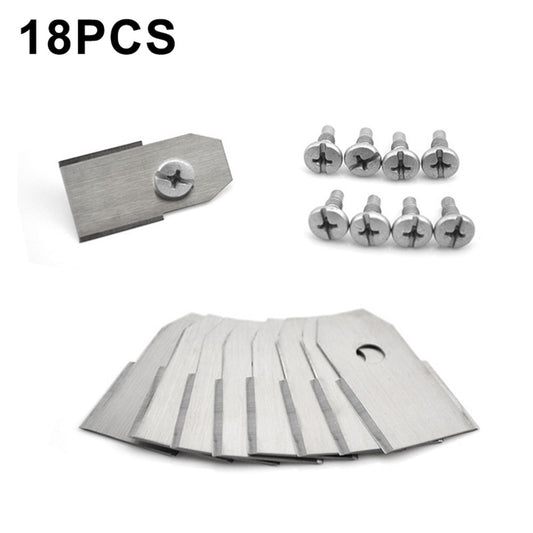 18Pcs for Husqvarna Lawn Mower Stainless Steel Replacement Cutting Blades, 35 x 18mm