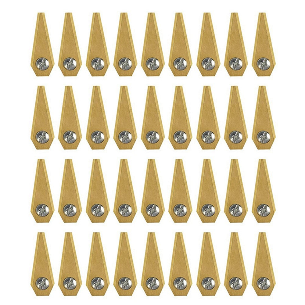 36Pcs For Bosch Indego Electric Lawn Mower Replacement Blades Stainless Steel Cutting Blades, 49 x 19 x 1mm
