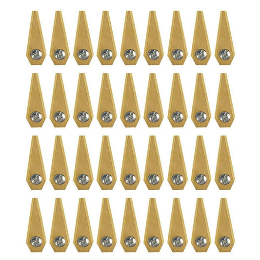 36Pcs For Bosch Indego Electric Lawn Mower Replacement Blades Stainless Steel Cutting Blades, 49 x 19 x 1mm