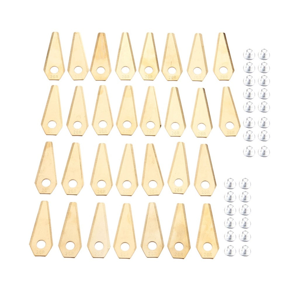 36Pcs For Bosch Indego Electric Lawn Mower Replacement Blades Stainless Steel Cutting Blades, 49 x 19 x 1mm