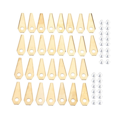 36Pcs For Bosch Indego Electric Lawn Mower Replacement Blades Stainless Steel Cutting Blades, 49 x 19 x 1mm