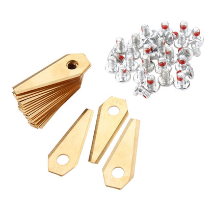 36Pcs For Bosch Indego Electric Lawn Mower Replacement Blades Stainless Steel Cutting Blades, 49 x 19 x 1mm