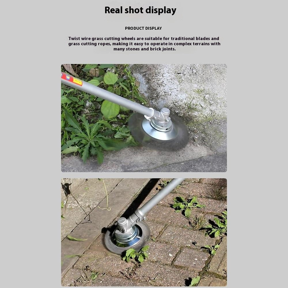 8 Inch Garden Weed Brush Cutter Head Carbon Steel Wire Wheel Disc Universal Grass Trimmer Tool