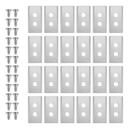 24Pcs 35x18x0.75mm Robotic Mower Blades Stainless Steel Replacement Blades for Mammotion Luba Yuka Robot Mower