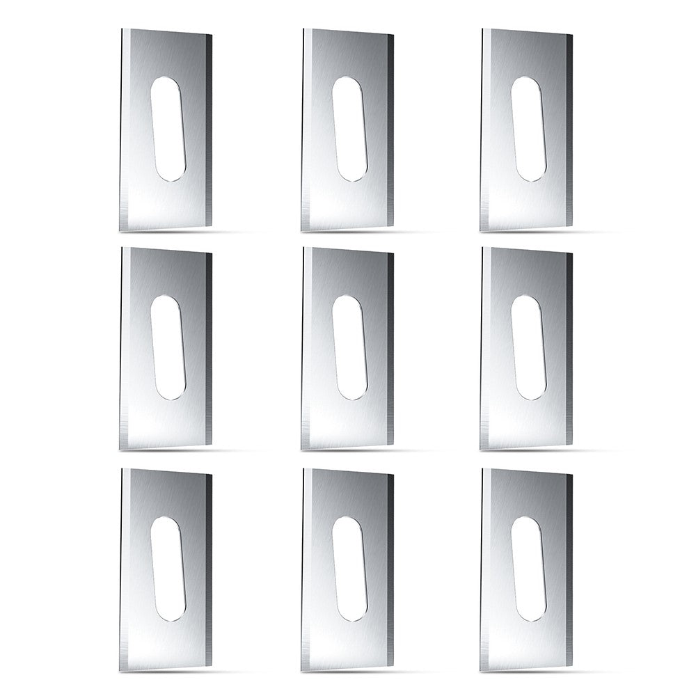 9Pcs 34.1x17.8x0.63 mm Replacement Blades for Stihl iMOW EVO Robot Mower Stainless Steel Cutting Blades