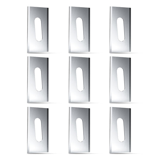 9Pcs 34.1x17.8x0.63 mm Replacement Blades for Stihl iMOW EVO Robot Mower Stainless Steel Cutting Blades