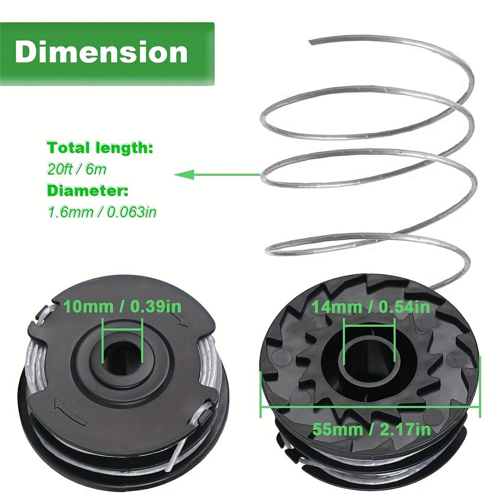 4Pcs F016800351 Mower Spool Set for Bosch ART 30-36 LI / ART 30 / ART 27 / ART 24 Grass Trimmer Spool