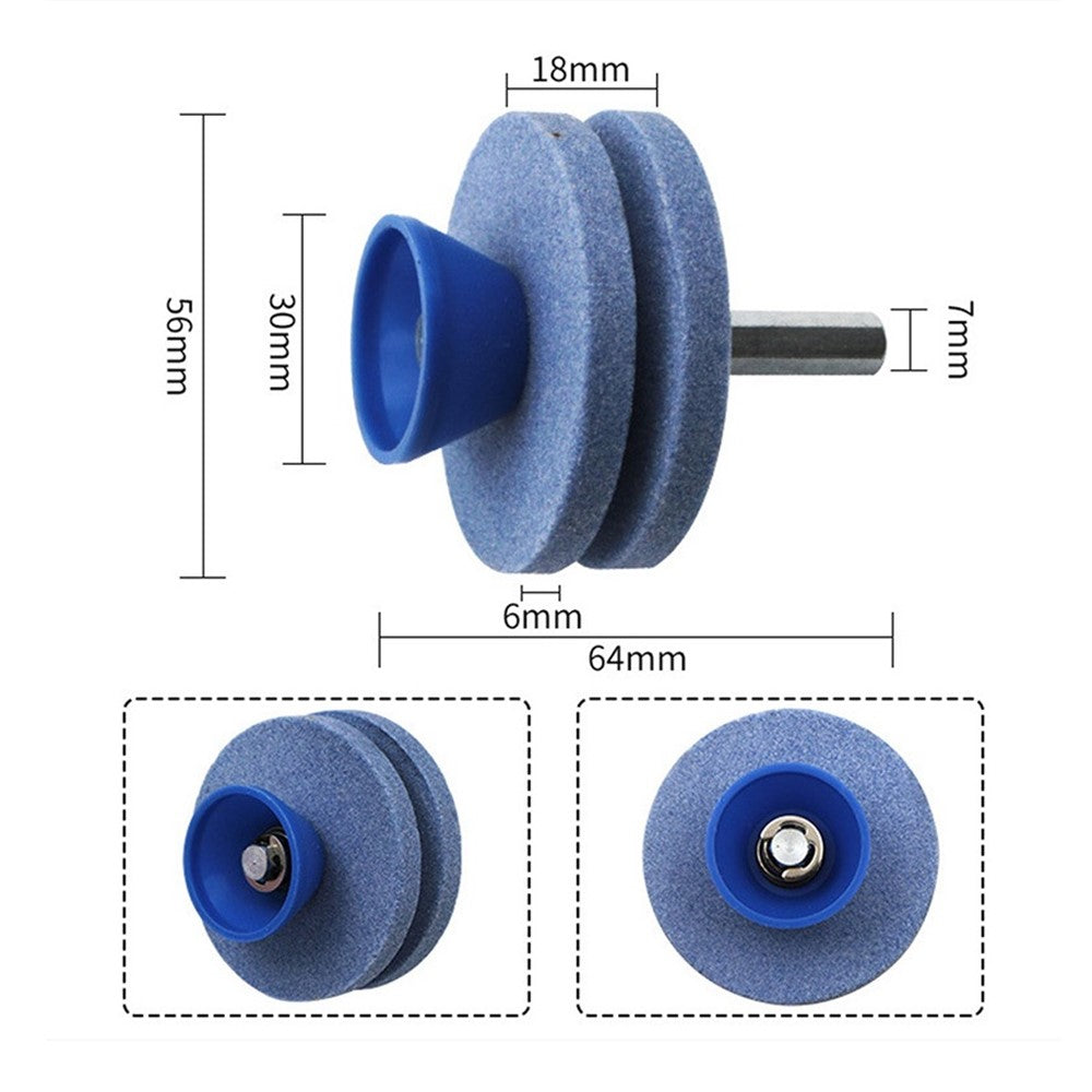 10Pcs Lawn Mower Blade Sharpener Double-Layer Universal Rotary Garden Tool