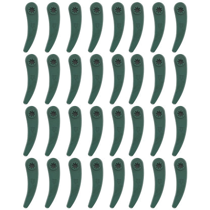 32Pcs F016800372 Lawn Mower Blades for Bosch ART 26-18 LI 083-B3-0009 / ART 23-18 LI , ABS Grass Lawn Trimmer Blade Accessories
