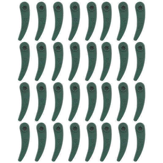 32Pcs F016800372 Lawn Mower Blades for Bosch ART 26-18 LI 083-B3-0009 / ART 23-18 LI , ABS Grass Lawn Trimmer Blade Accessories