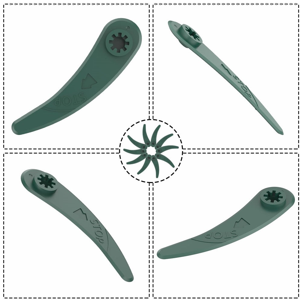 32Pcs F016800372 Lawn Mower Blades for Bosch ART 26-18 LI 083-B3-0009 / ART 23-18 LI , ABS Grass Lawn Trimmer Blade Accessories