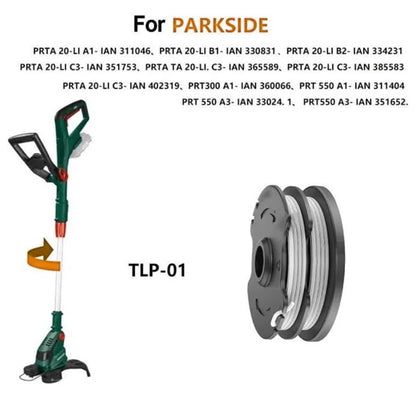 2Pcs For Parkside Lawn Mower Wire Reels Grass Trimmer Spools Replacement, TLP-01