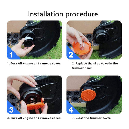 Lawn Mower Part for Black & Decker GH400  /  GH500  /  GH600 Replacement Spool + Cap + Spring, AF-100-3ZP+RC-100-P