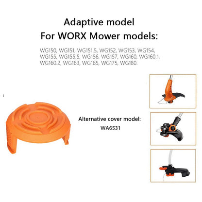 6Pcs Spool Cover for Worx WG150 / WG151 / WG163 / G165 Lawn Mower Spool Cap, WA6531