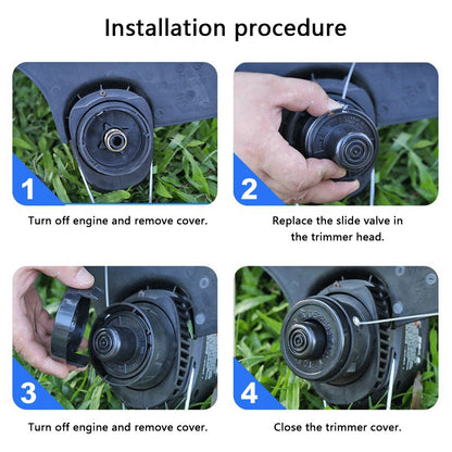 4 Spool Caps + 4 Springs for Black & Decker ST1000 / ST3000 / ST4000 / ST4500 Lawn Mower, 682378-02