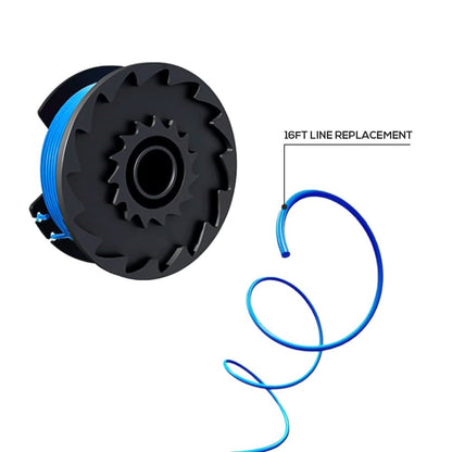 For Greenworks BST4000  /  ST40L00  /  2100702 6 Nylon Rope Spool + 1 Lawn Mower Spool Cap, 29252&29092
