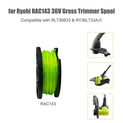 6Pcs Replacement Line Spool for Ryobi RLT36B33 / RY36LT33A-0 36V Lawn Mower Wire Reel, RAC143