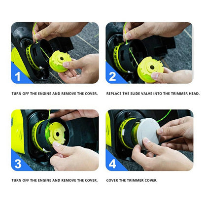 For Ryobi One+ 18V 24V 40V Lawn Mower 6 Line Spool + 1 Spool Cap, AC80RL3+AC14HCA