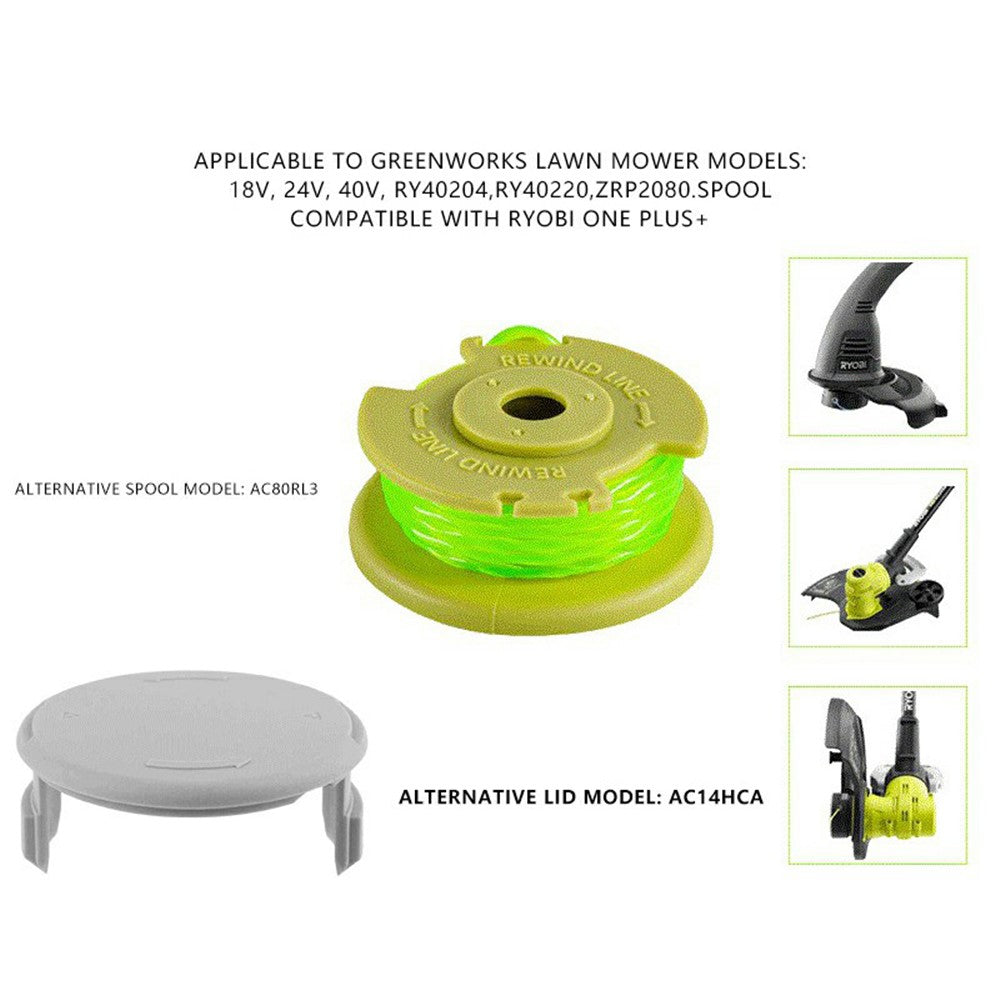 4Pcs Spool Caps for Ryobi One+ 18V 24V 40V Grass Trimmer AC14HCA Replacement Spool Cap