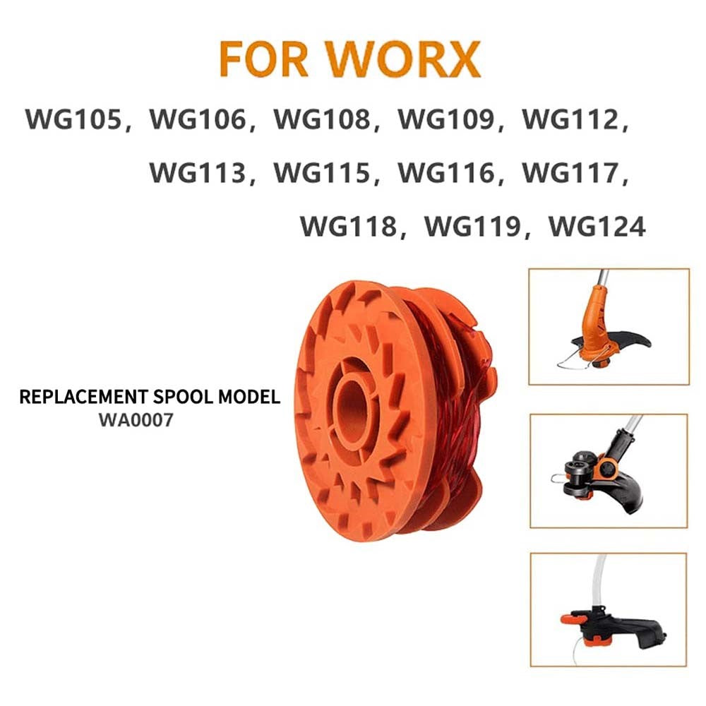 4PCS For Worx Lawn Mower Spools WA0007 Lawn Trimmer Wire Reels