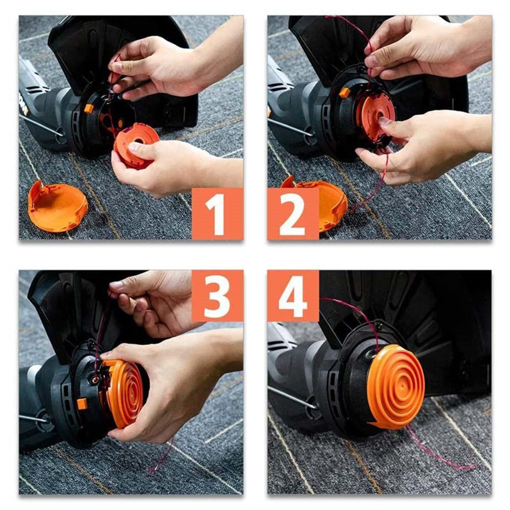 4PCS For Worx Lawn Mower Spools WA0007 Lawn Trimmer Wire Reels