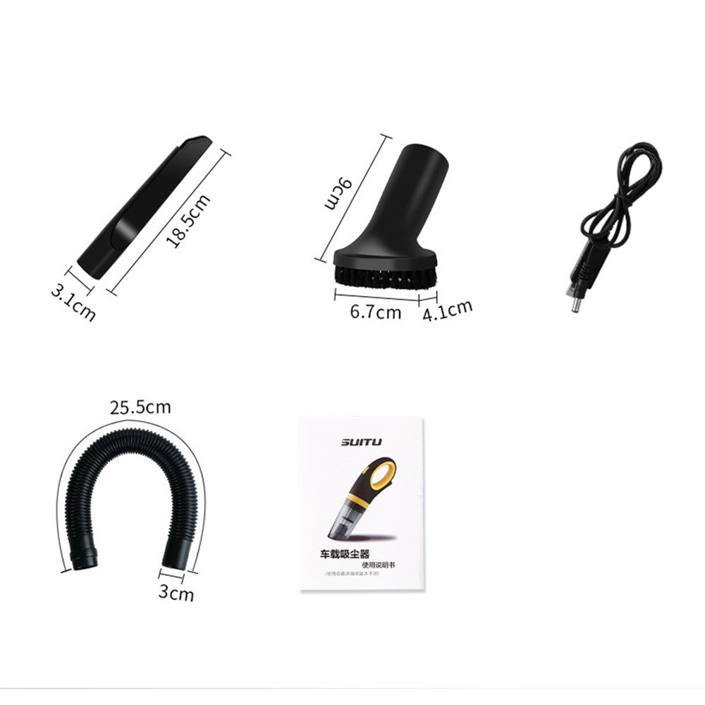 SUITU ST-6610C Car Home Vacuum Cleaner Wireless Rechargeable Wet / Dry Dual-use Handheld Vehicle Vacuum Cleaner