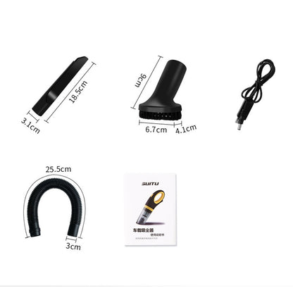 SUITU ST-6610C Car Home Vacuum Cleaner Wireless Rechargeable Wet / Dry Dual-use Handheld Vehicle Vacuum Cleaner