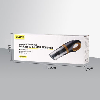 SUITU ST-6610C Car Home Vacuum Cleaner Wireless Rechargeable Wet / Dry Dual-use Handheld Vehicle Vacuum Cleaner