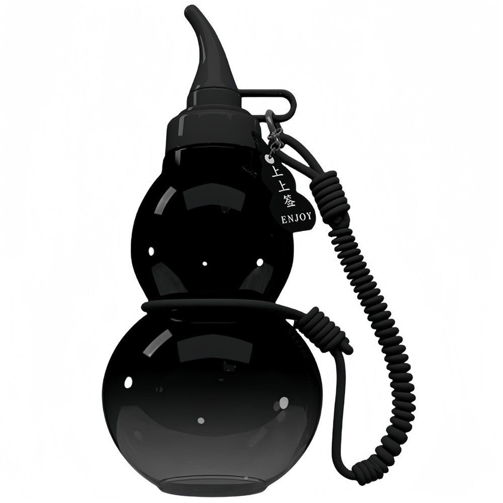 800ml Large Capacity Gourd Shape Tritan Sports Water Bottle with Pendant and Lanyard (BPA Free, No FDA)